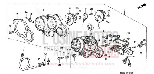 COMPTEUR (1) CBR900RRP de 1993
